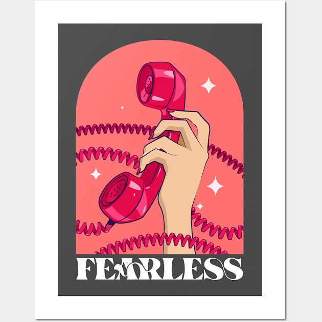 Fearless Feminine Energy retro Wall Art by Dream the Biggest